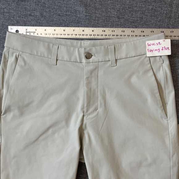 Lululemon Commission Slim Warpstreme Pants - Men's Size 32*27 - Beige - Picture 8 of 12